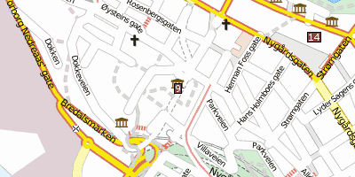 Bergen Museum Stadtplan