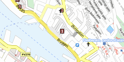 Bryggen Bergen Stadtplan