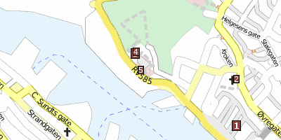 Rosenkrantztårnet Stadtplan